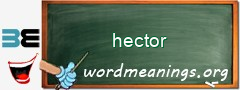 WordMeaning blackboard for hector